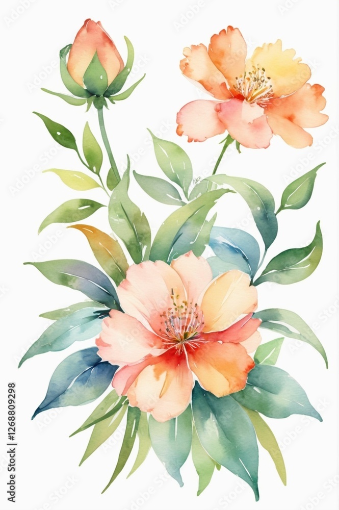 Whispers of Spring: The Enchanted Bloom of Watercolor Wonders Whispers of Spring: The Enchanted Bloom of Watercolor Wonders
