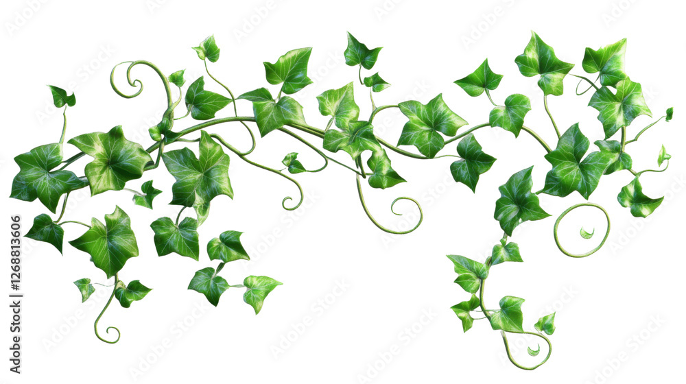 Obraz premium Green ivy hanging vine with transparent background
