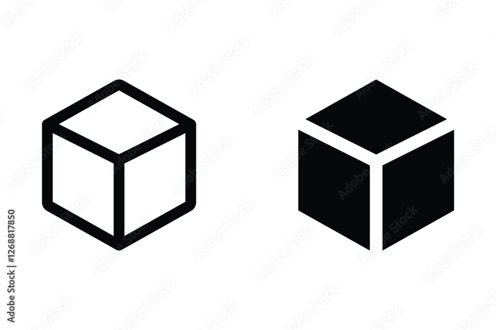 Cube icon. sign for mobile concept and web design. vector illustration Cube icon. sign for mobile concept and web design. vector illustration