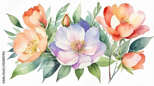 Whispers of Spring: The Enchanted Bloom of Watercolor Wonders