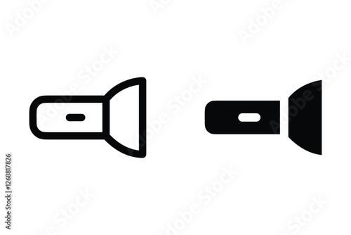 Flashlight icon. sign for mobile concept and web design. vector illustration