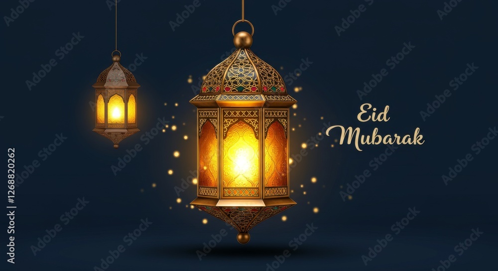 Obraz premium eid mubarak greeting card