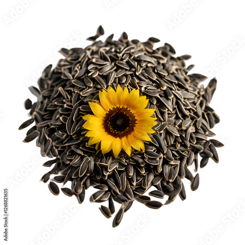 sunflower seeds isolated on white, Sunflower Seeds isolated on transparent white background png