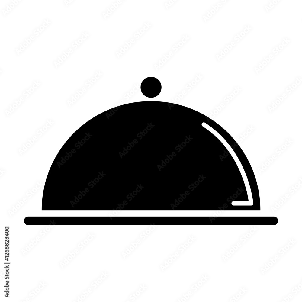 Waiter tray icon, dish menu restaurant web symbol, lunch design vector illustration . Waiter tray icon, dish menu restaurant web symbol, lunch design vector illustration .