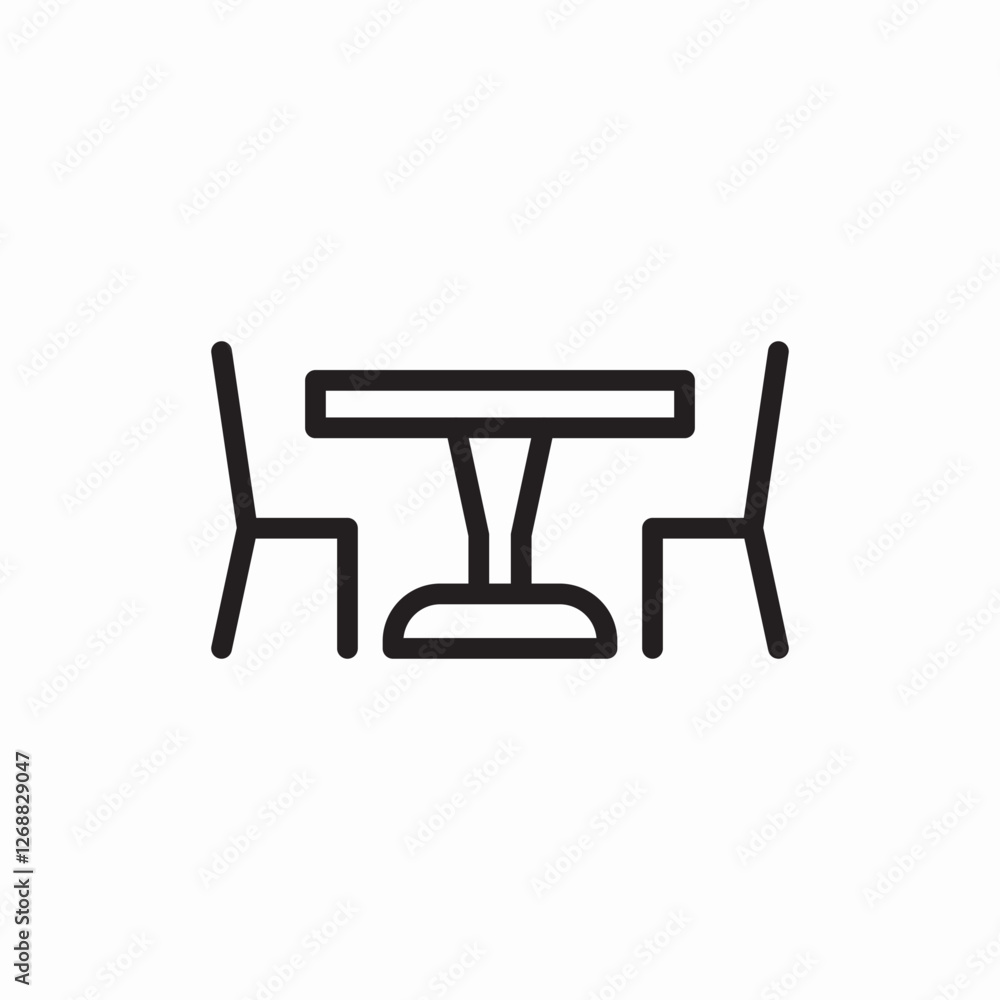 restaurant dining table service icon vector sign restaurant dining table service icon vector sign