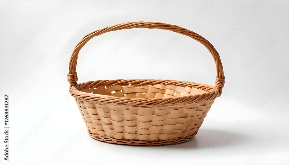 Empty bread basket isolated on white background Empty bread basket isolated on white background