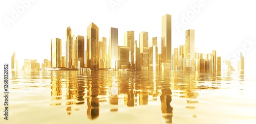 abstract background with golden figures