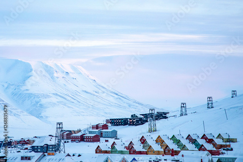 Longyearbyen, the capital of Svalbard, Spitzbergen