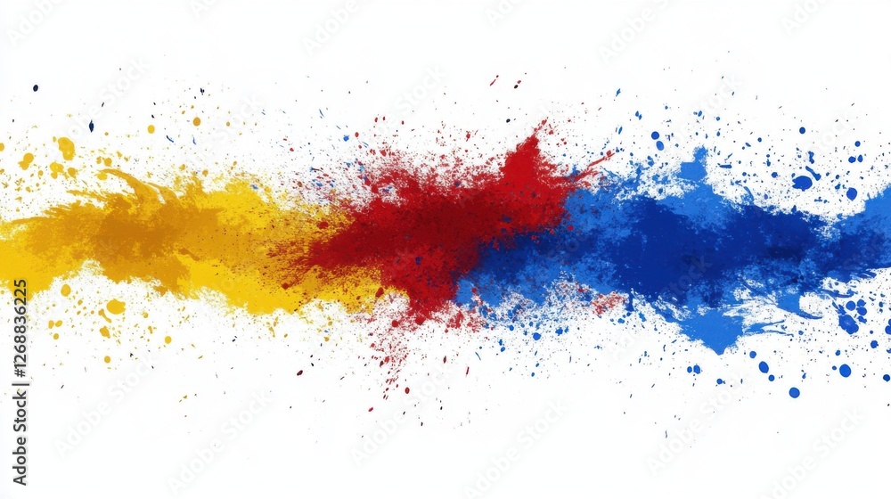 Fototapeta premium Dynamic Sports Team Color Splash Art, Canvas Design, Abstract, Bright Environment, Vibrant Viewpoint