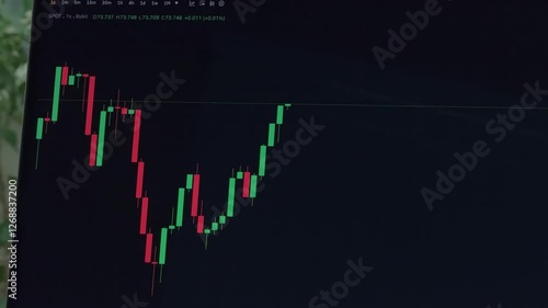 The chart represents financial market price movements