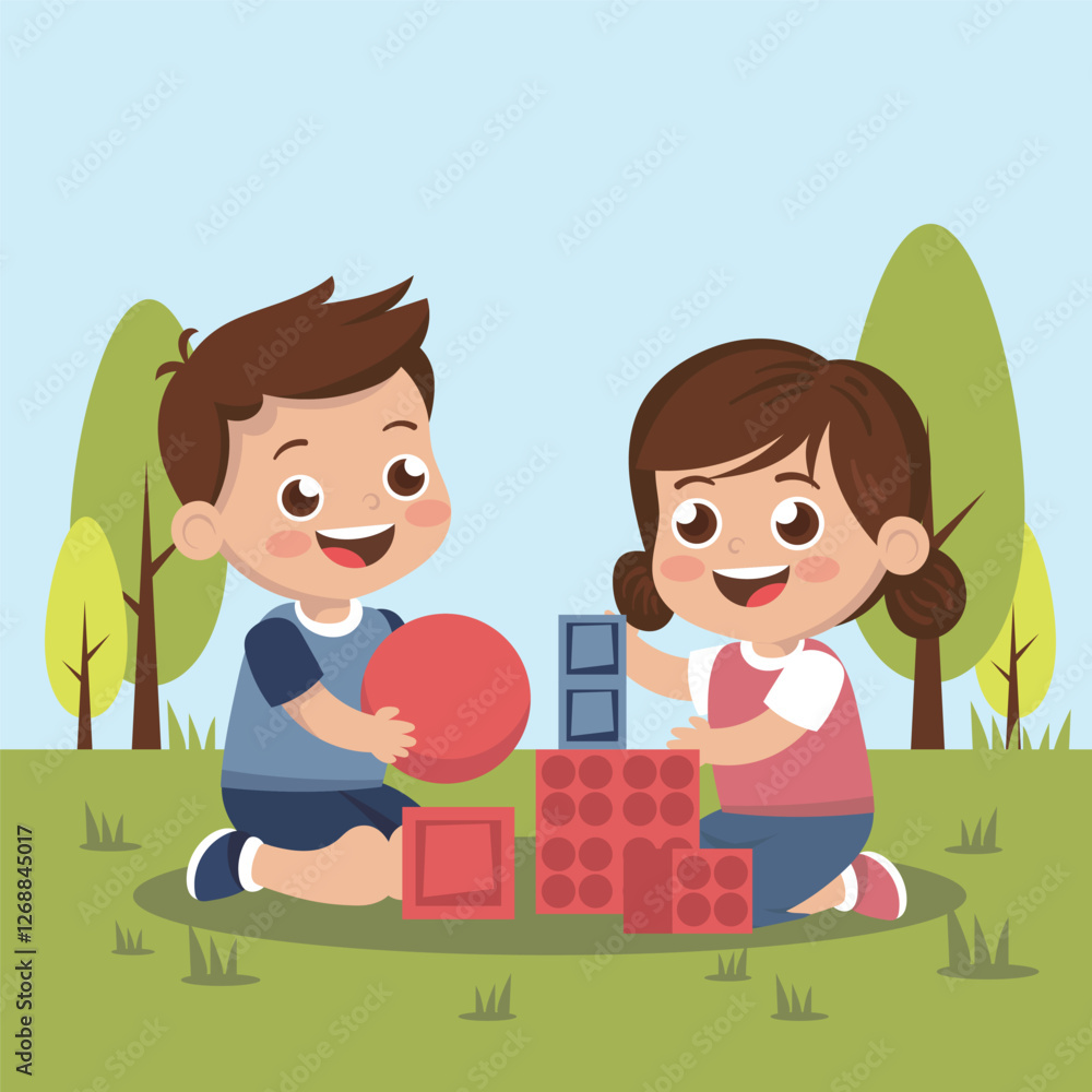 children flat vector for educational illustration children flat vector for educational illustration