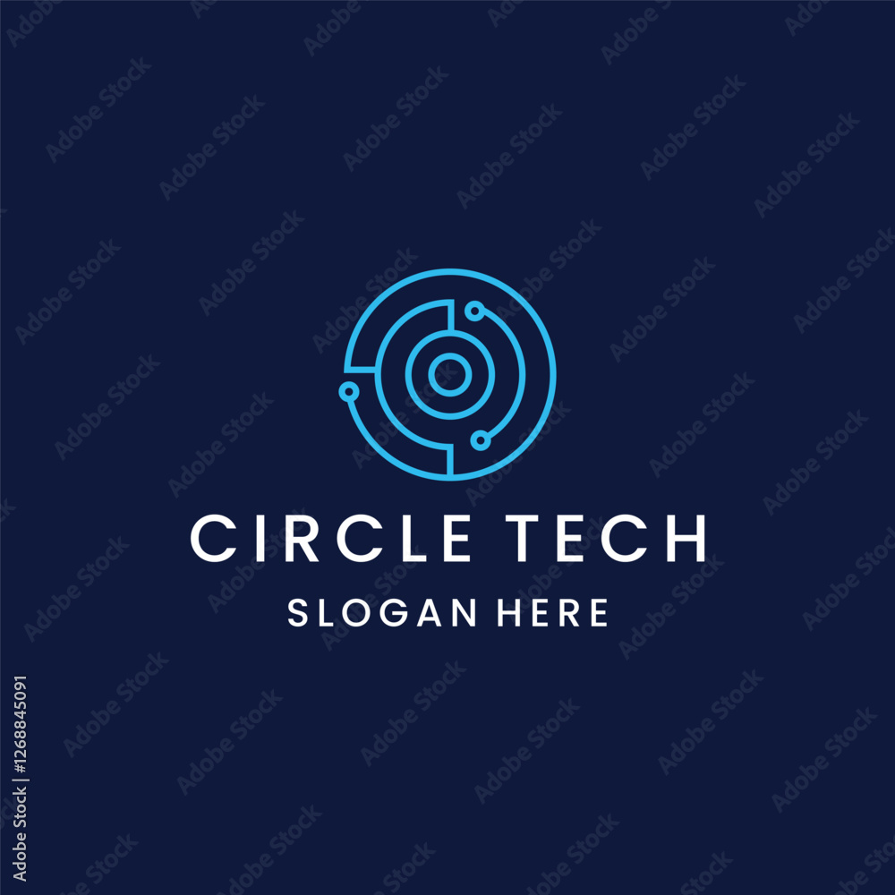 Circle tech vector Logo Design Template Circle tech vector Logo Design Template