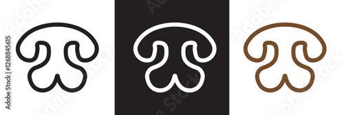 Dog nose icon.   isolated on white and black background. Vector illustration. EPS 10