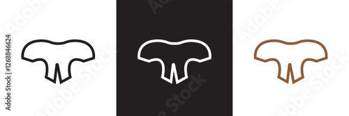 Dog nose icon.   isolated on white and black background. Vector illustration. EPS 10