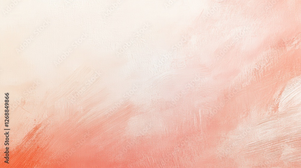 Fototapeta premium Minimalist white canvas with subtle pencil strokes and gentle hues of coral showcasing modern art aesthetics