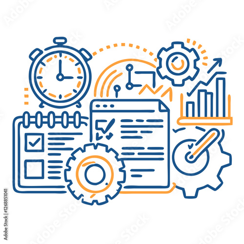 Time management and efficiency icon