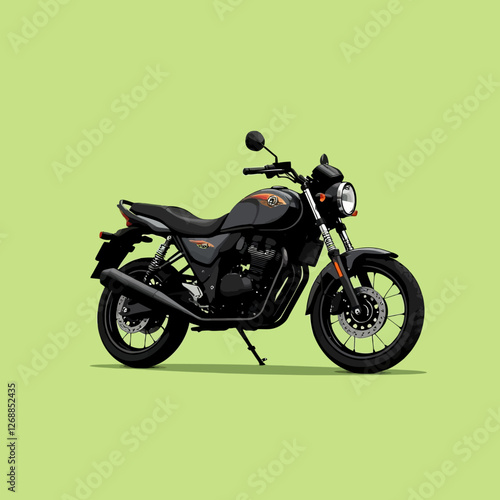 ector art motorcycle on a plain green background
