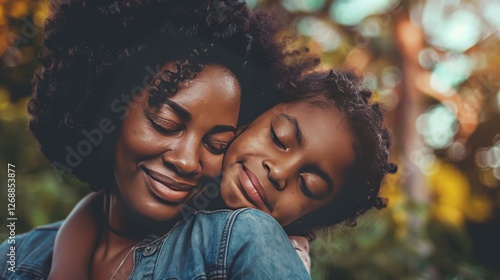 Mother and daughter spending quality time together photo