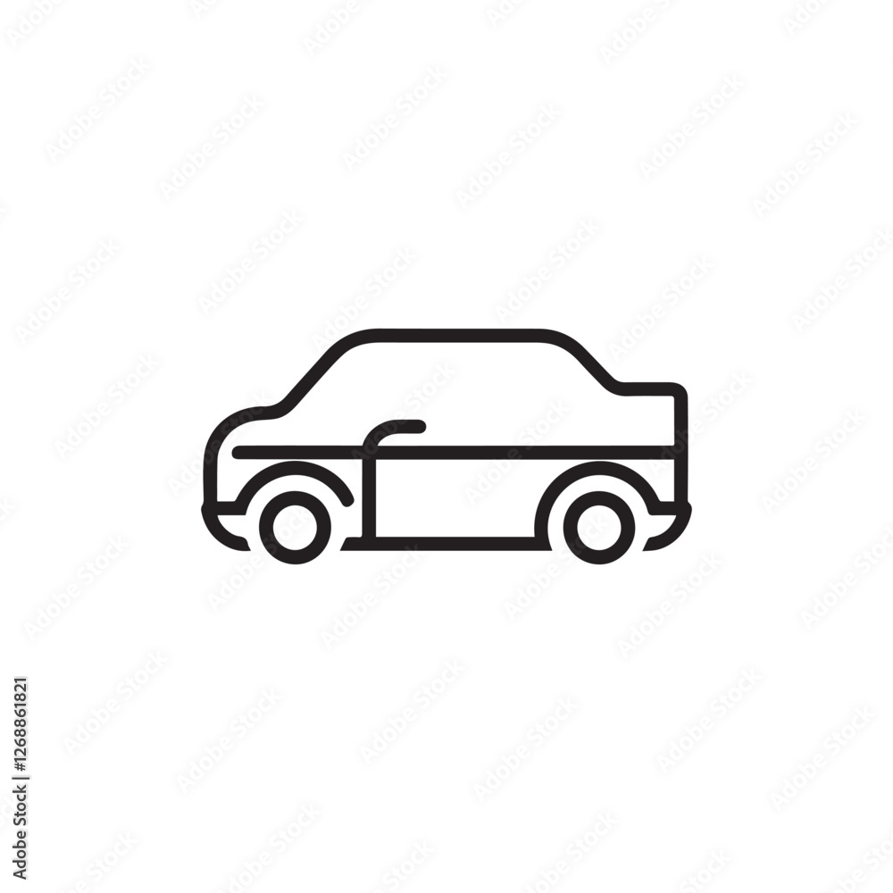black silhouettes Car icon design isolated on white background. car left view design black silhouettes Car icon design isolated on white background. car left view design