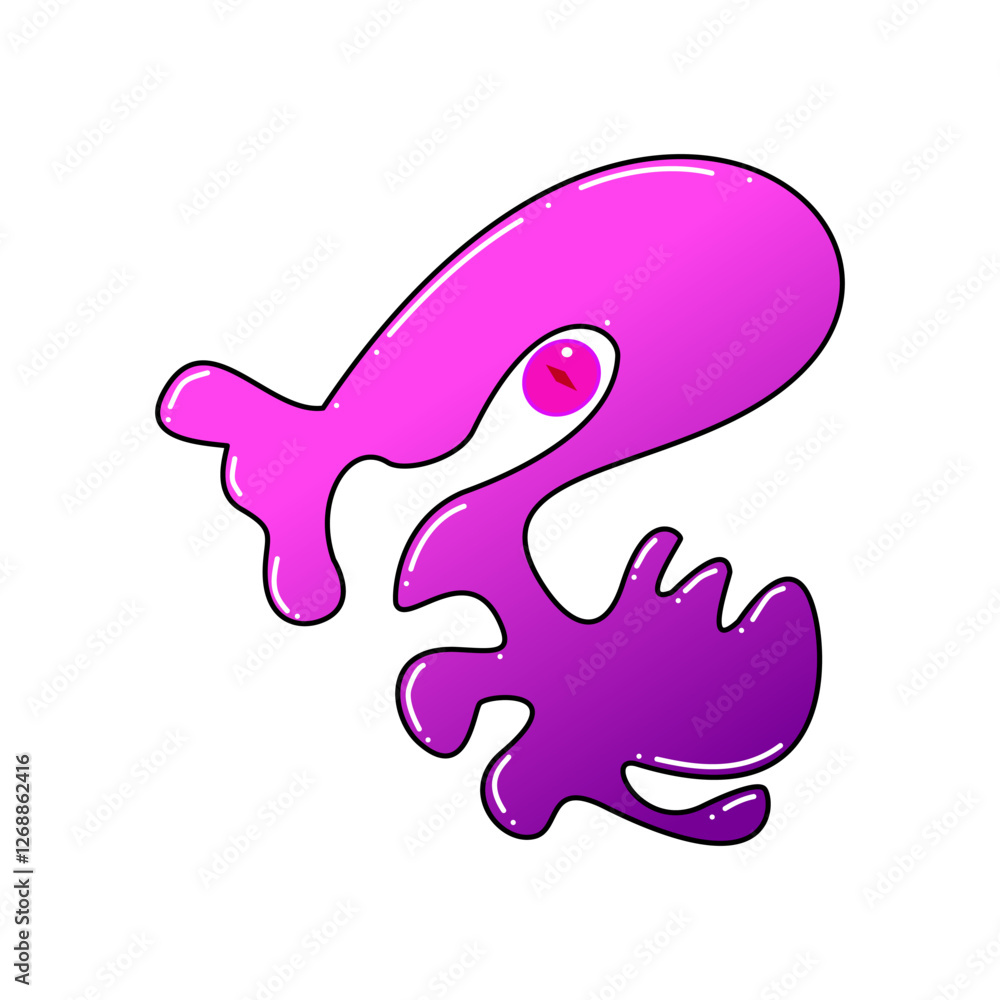 abstract design of roaring monster head