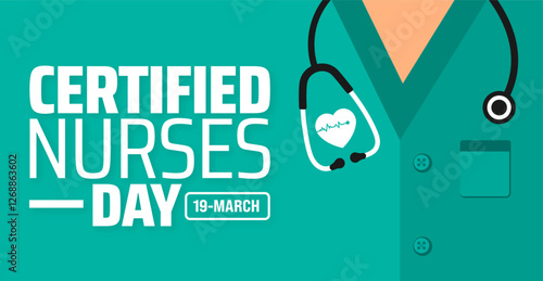certified nurses day background banner or poster design template. observed every year in March. Holiday concept. Use to any Template, card, poster, placard, template.