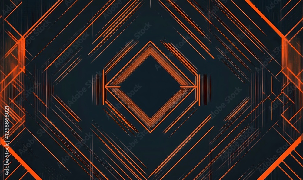 Abstract geometric design featuring intricate orange lines on a dark background.
Abstract geometric design featuring intricate orange lines on a dark background.