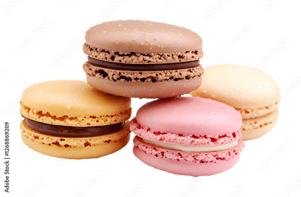 Macarons isolated on a white background Macarons isolated on a white background