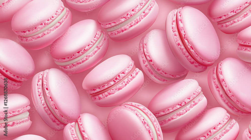 Obraz premium pink french macarons