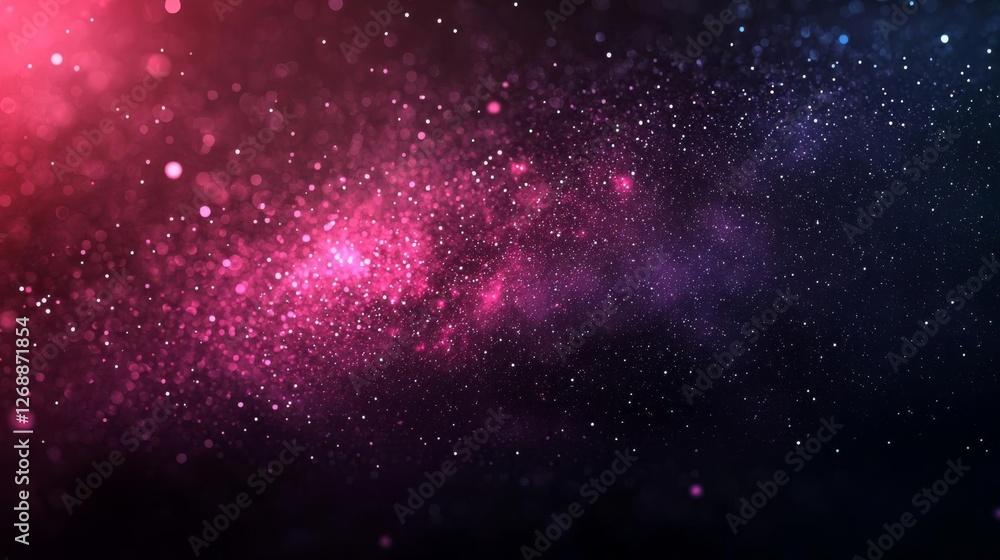Fototapeta premium A mesmerizing cosmic scene with pink and purple starry patterns in the universe.