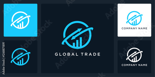 Global trade logo design