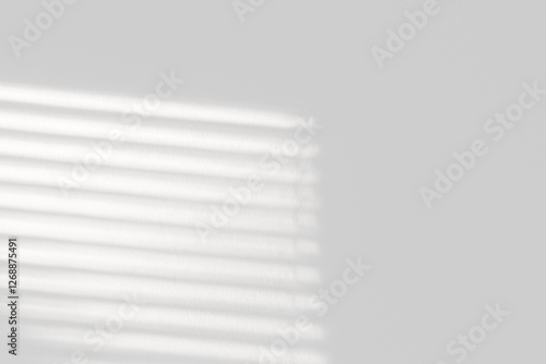 Shadow of the window on a gray background. Horizontal orientation, 3D rendering, overlay effect for photo