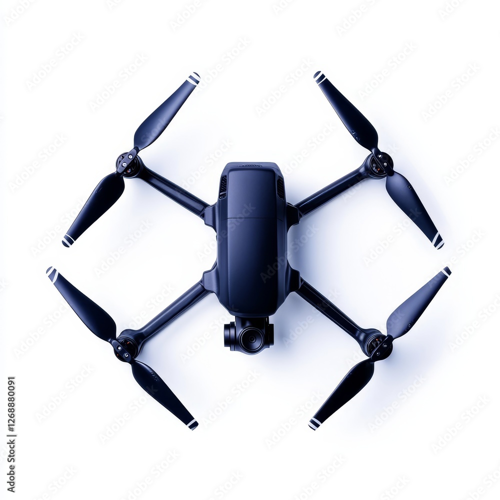 Drone poised for takeoff, propellers extended, showcasing sleek design and advanced technology, ready to capture aerial perspectives. Drone poised for takeoff, propellers extended, showcasing sleek design and advanced technology, ready to capture aerial perspectives.