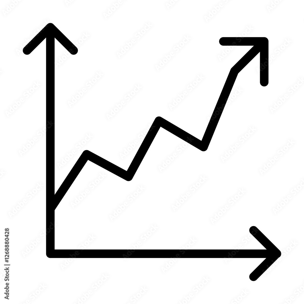 Growth Spike Vector Filled Icon Design Growth Spike Vector Filled Icon Design