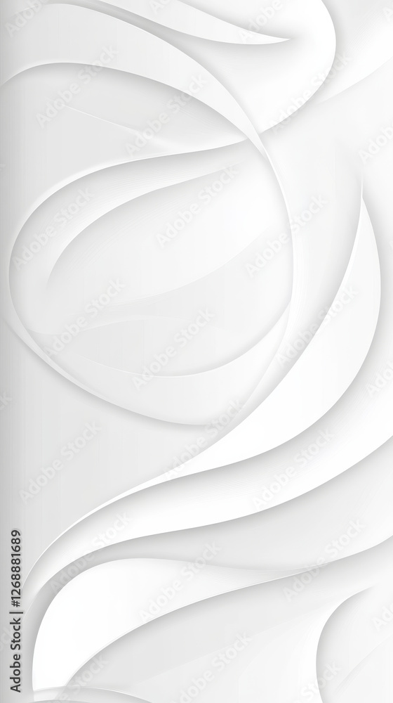 Abstract white background with flowing curves Abstract white background with flowing curves