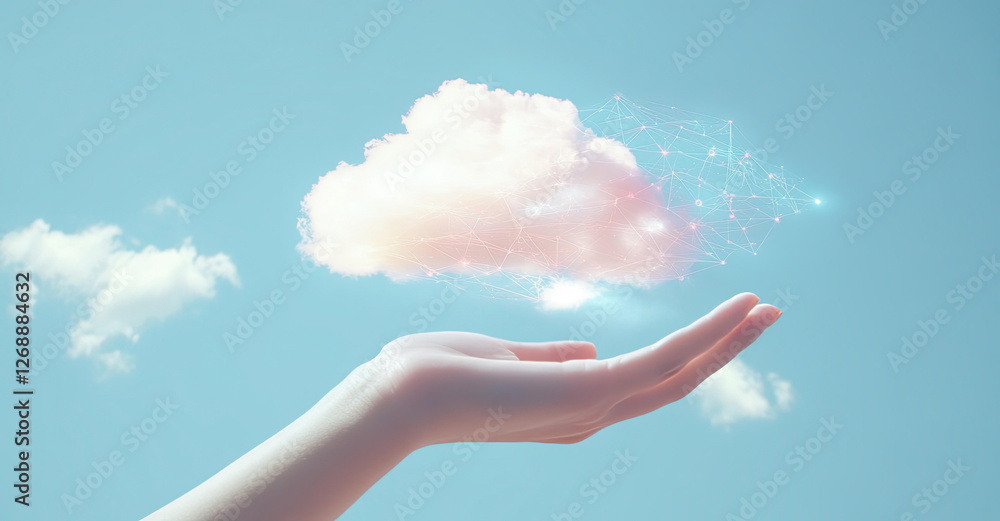 Cloud Computing in the Palm of Your Hand A Conceptual Image of Digital Transformation and Network Connectivity Cloud Computing in the Palm of Your Hand A Conceptual Image of Digital Transformation and Network Connectivity
