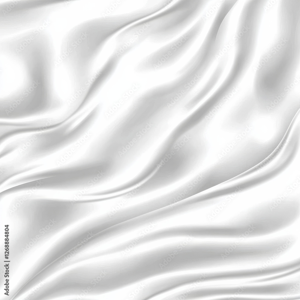 Obraz premium Smooth white fabric with flowing texture