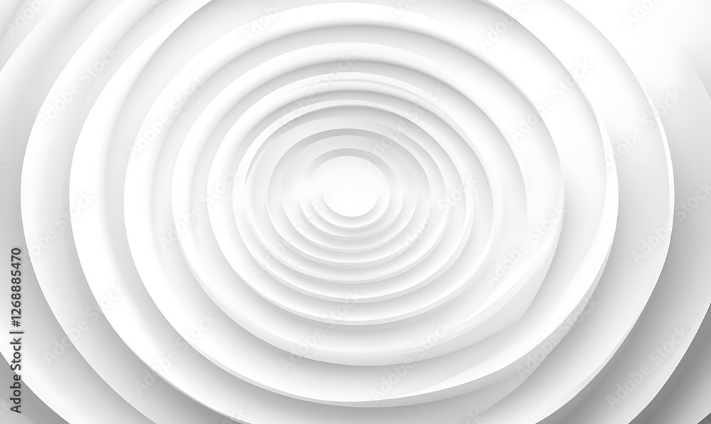 Concentric randomly offset white rings or circles steps fading out background Concentric randomly offset white rings or circles steps fading out background