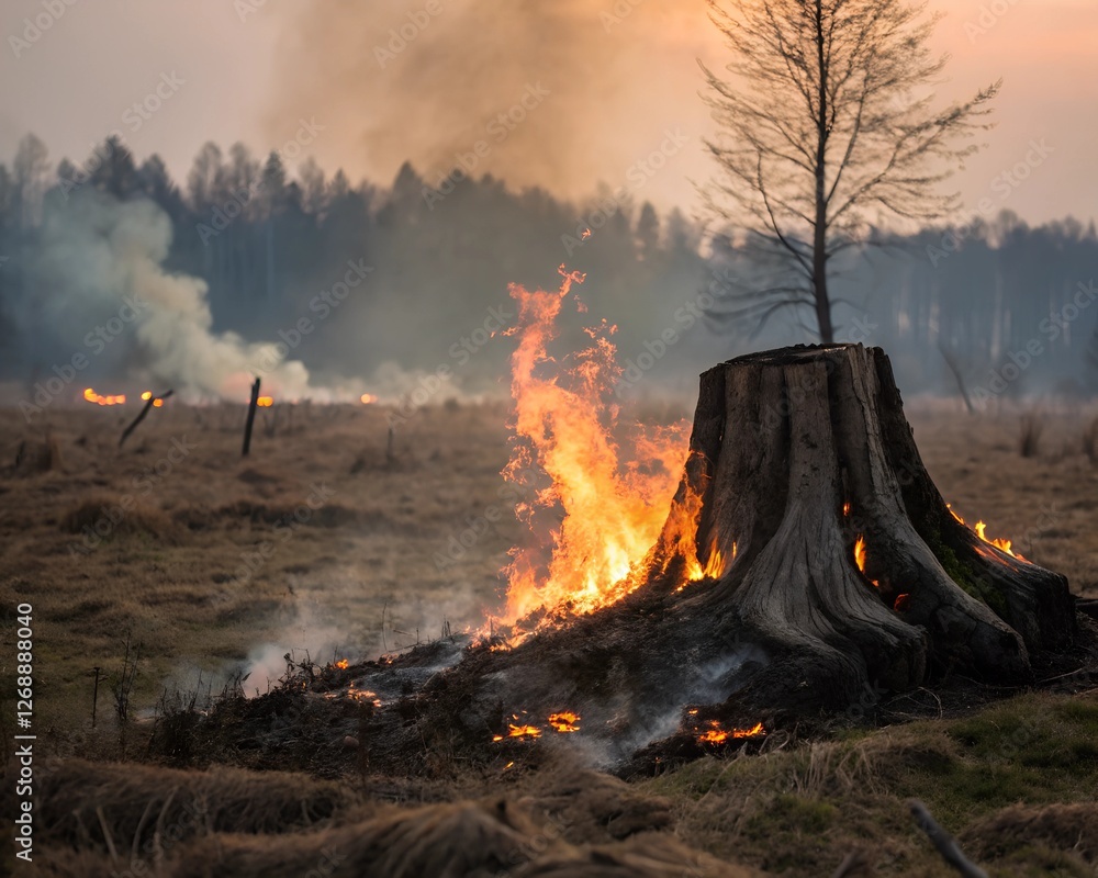 Fototapeta premium fire in the forest