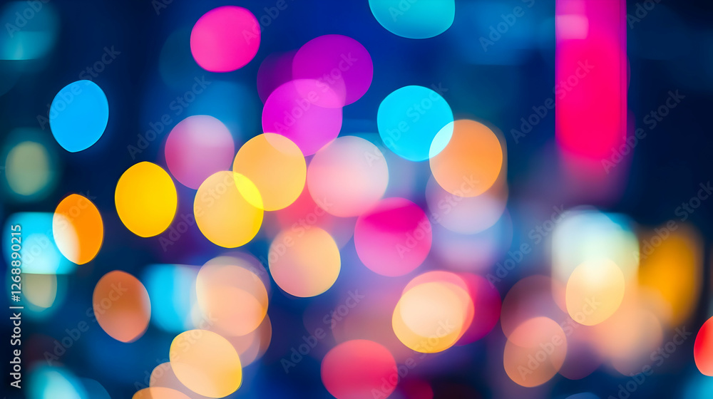 Fototapeta premium City night bokeh lights, abstract background