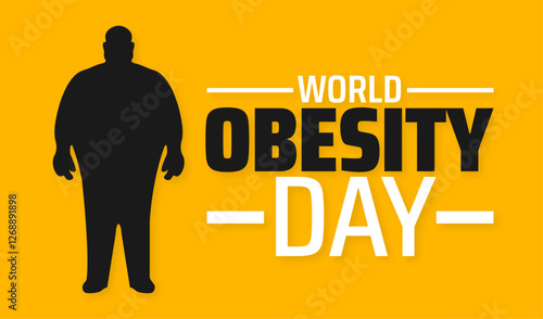 World Obesity Day background banner or poster design template. observed every year in March. Holiday concept. Use to any Template, card, poster, placard, template.