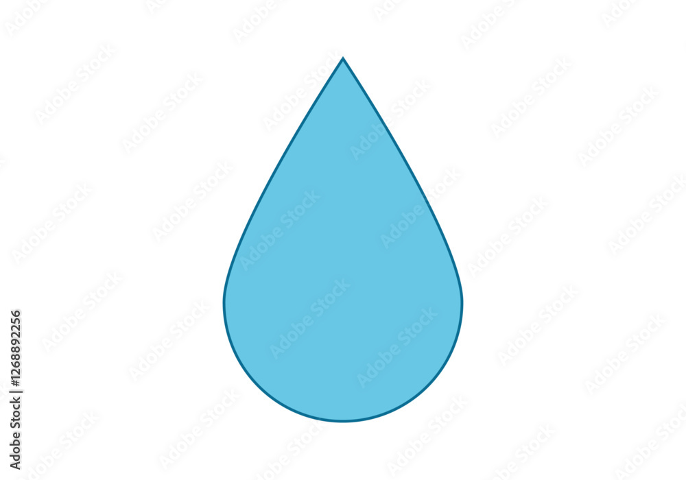 Gota de agua de trazo azul oscuro 