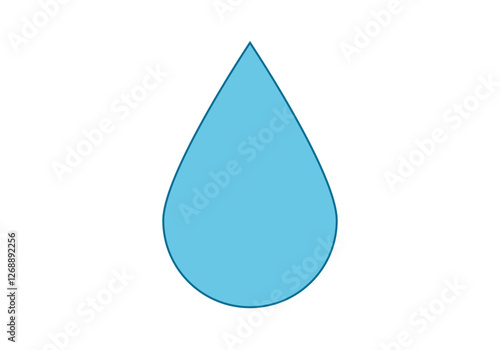 Gota de agua de trazo azul oscuro 