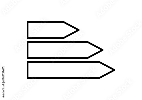 Icono negro de gráfico de eficiencia eléctrica