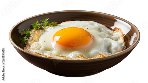 Sunny Side Up Egg Healthy Breakfast Dish, Perfect for a Nutritious Meal, isolated on transparent background. photo