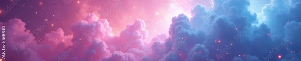 Pale pink and blue nebula, wispy clouds of interstellar gas, soft, wallpaper Pale pink and blue nebula, wispy clouds of interstellar gas, soft, wallpaper
