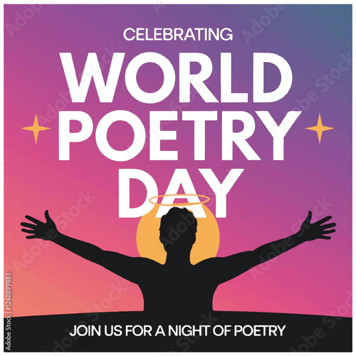 World Poetry Day flyer poster image 15.eps