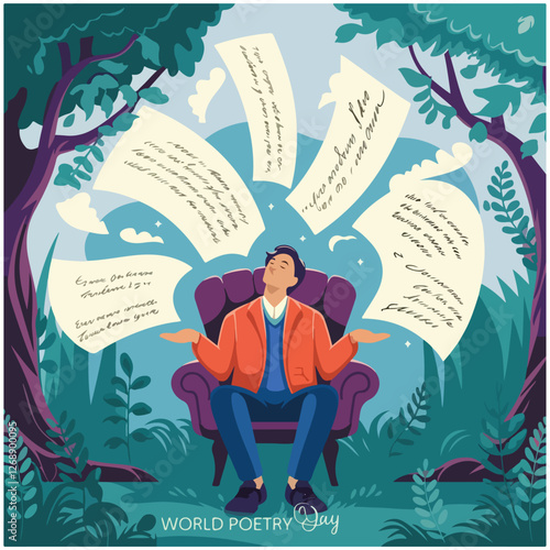 World Poetry Day flyer poster image 13.eps