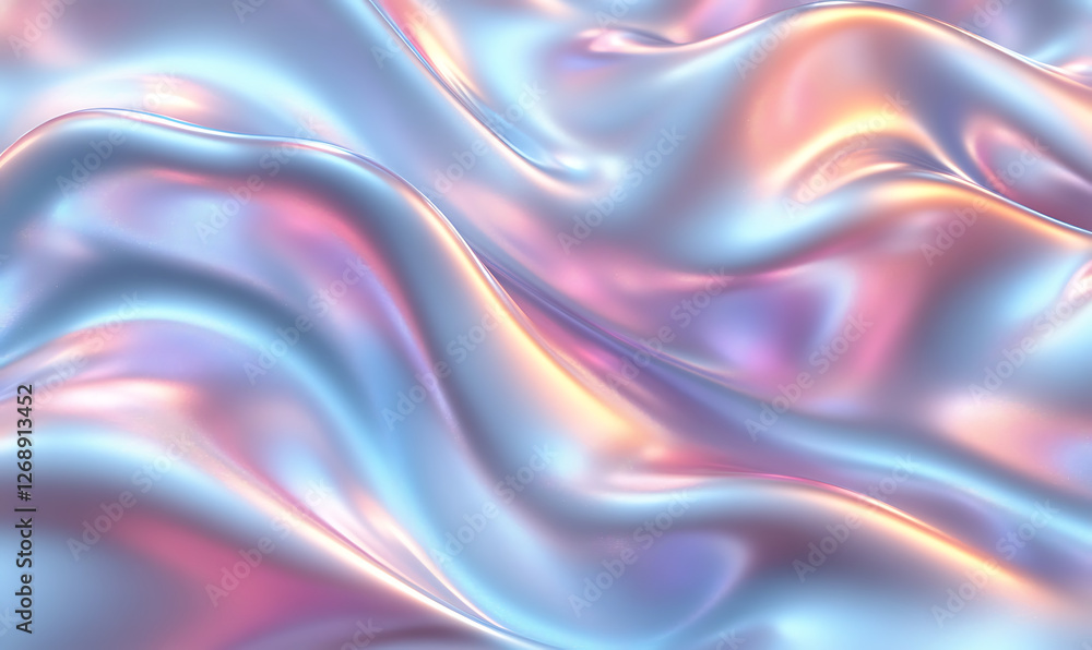 Fototapeta premium Abstract chrome waves background