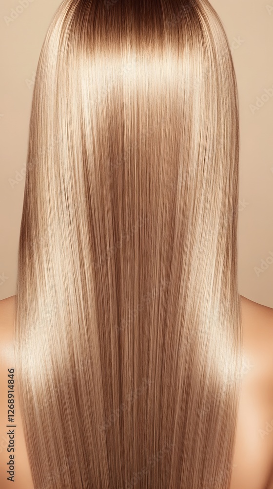 Captivating Honey Blonde Hair with Sleek Symmetrical Texture for Hair Product Advertisement Captivating Honey Blonde Hair with Sleek Symmetrical Texture for Hair Product Advertisement