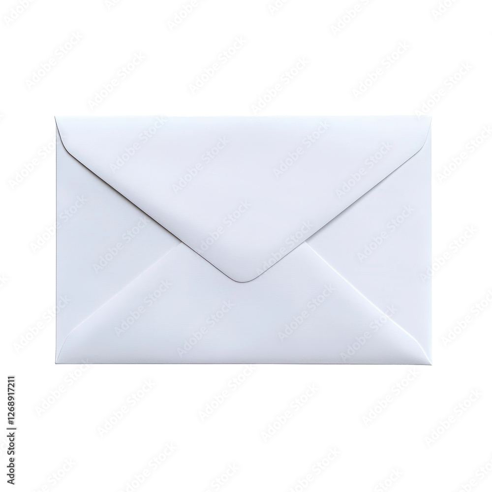 Isolated Pristine White Sealed Envelope for Business Mail Isolated Pristine White Sealed Envelope for Business Mail